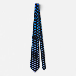 Corbata Patrón de punto azul geométrico moderno