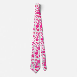 Corbata Patrón de punto de polka rosado