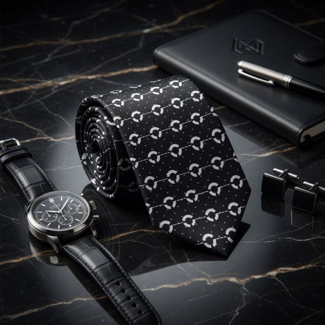 Corbata Patrón de punto retro de órbita cósmica (Subido por el creador)