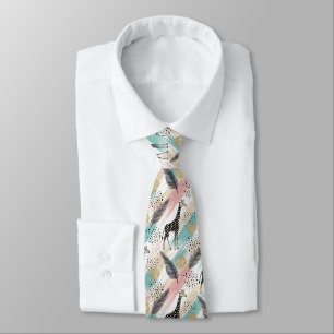 Corbata Patrón de puntos de la jirafa de la polka - Pastel