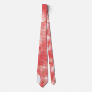 Corbata Patrón de puntos de medio tono de arte pop rojo vi