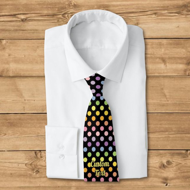 Corbata Patrón de puntos de polka arco iris (Subido por el creador)
