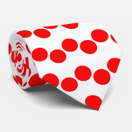 Corbata Patrón de puntos de polka blanco rojo - empate