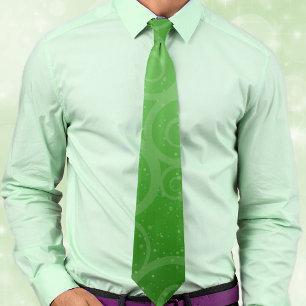 Corbata Patrón de puntos y nalgas verdes festivas