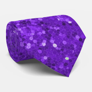 Corbata Patrón de purpurina glam de color púrpura profundo