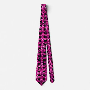 Corbata Patrón de Purpurina púrpura brillante