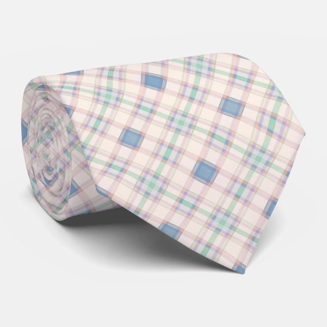 Corbata Patrón de raya diagonal pastel (Enrollado)