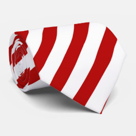 Corbata patrón de rayas blancas rojas frescas