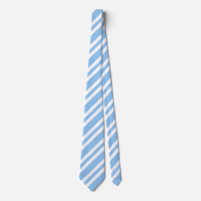 Corbata Patrón de rayas blancas y azules (Anverso)