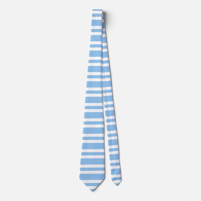 Corbata Patrón de rayas blancas y azules (Anverso)