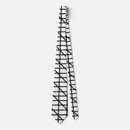 Corbata Patrón de rayas blancas y negras