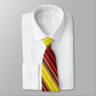 Corbata Patrón de rayas brillantes de color amarillo rojo