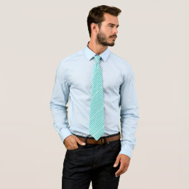 Corbata Patrón de rayas de Chevron de color azul verde y b
