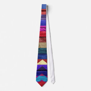 Corbata Patrón de rayas de Chevron de moda pintado