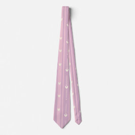 Corbata Patrón de rayas de corazón sonrojado