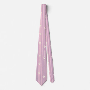 Corbata Patrón de rayas de corazón sonrojado