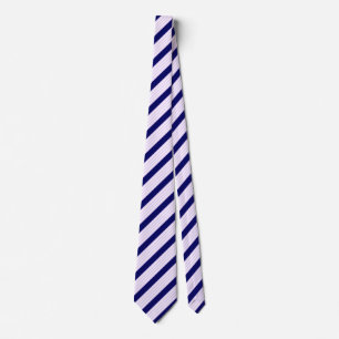 Corbata Patrón de rayas de lino y blanco con azul marino