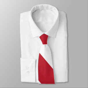 Corbata Patrón de rayas diagonales rojas y blancas