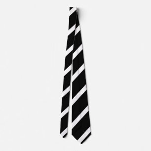 Corbata patrón de rayas en blanco y negro