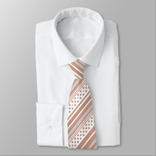 Corbata Patrón de rayas marrones con estrellas