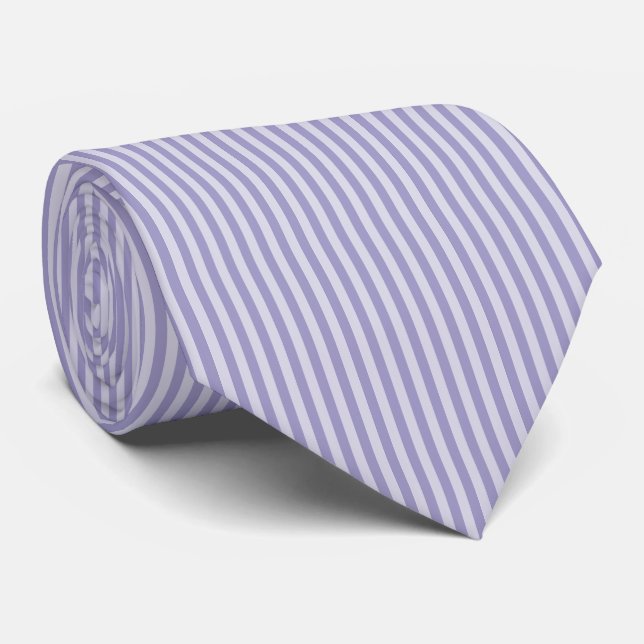 Corbata Patrón de rayas moradas (Enrollado)