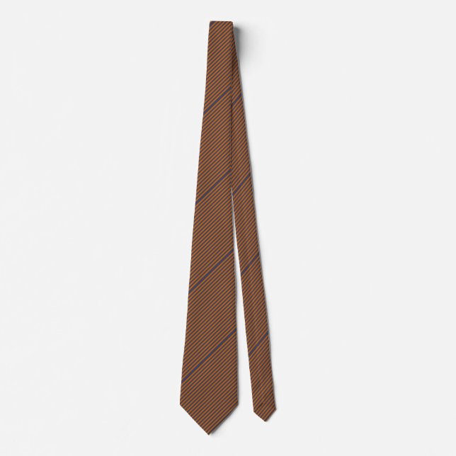 Corbata Patrón de rayas naranja morado (Anverso)