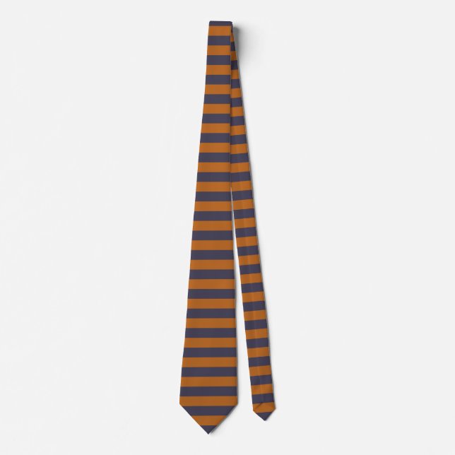 Corbata Patrón de rayas naranjas moradas (Anverso)