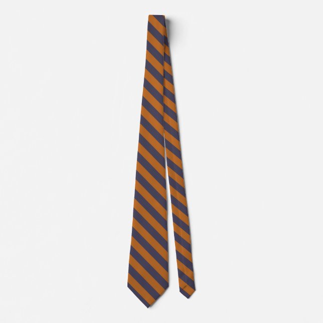 Corbata Patrón de rayas naranjas moradas (Anverso)