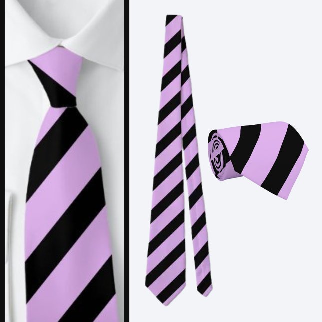 Corbata Patrón de rayas negras púrpura (Subido por el creador)