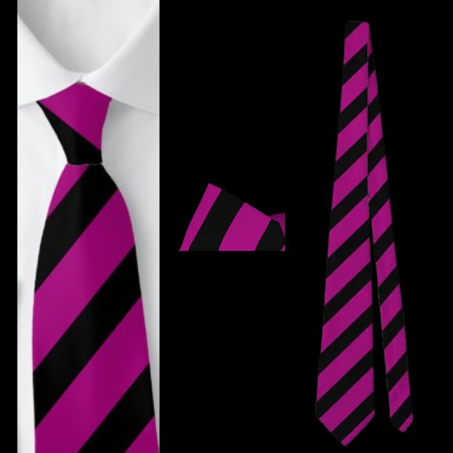 Corbata Patrón de rayas negras púrpura (Subido por el creador)