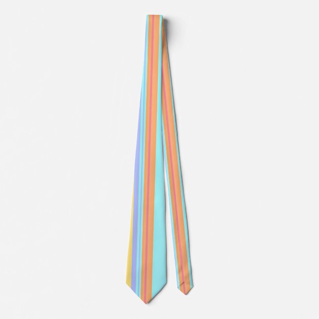 Corbata Patrón de rayas pastel (Anverso)