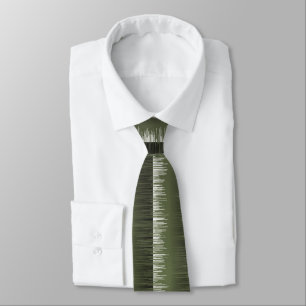 Corbata Patrón de rayas verdes olivares pintura húmeda mod
