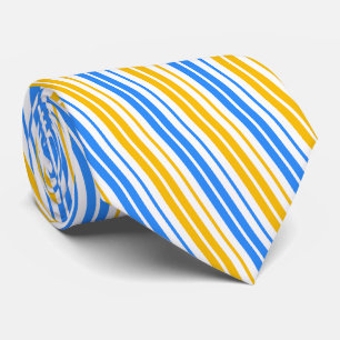 Corbata Patrón de rayas verticales azules y amarillas 