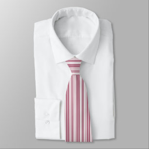 Corbata Patrón de rayas verticales blancas rosadas