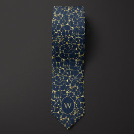 Corbata Patrón de red neuronal azul