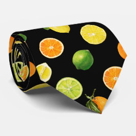 Corbata Patrón de refresco de cítricos geométricos