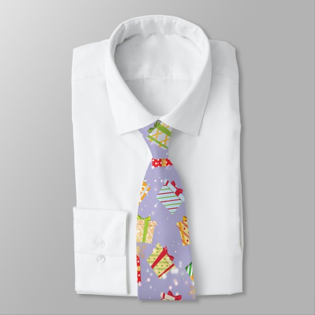 Corbata patrón de regalos de los navidades (Atado)