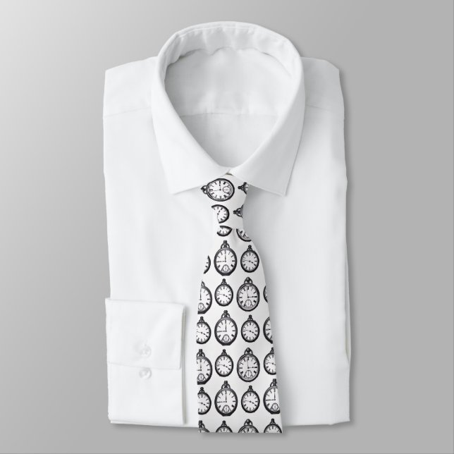 Corbata Patrón de Relojes de Bolsillo Antiguos (Atado)