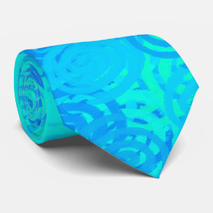 Corbata Patrón de remolinos azul turquesa