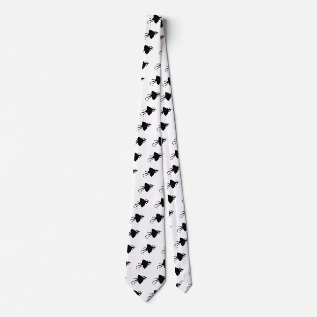 Corbata Patrón de reptil negro (Anverso)