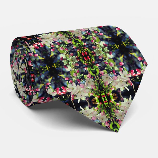 Corbata Patrón de resumen de brotes de arce de primavera