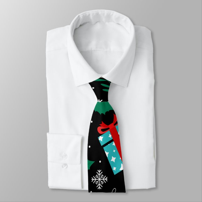 Corbata Patrón de resumen de Navidades elegantes (Atado)