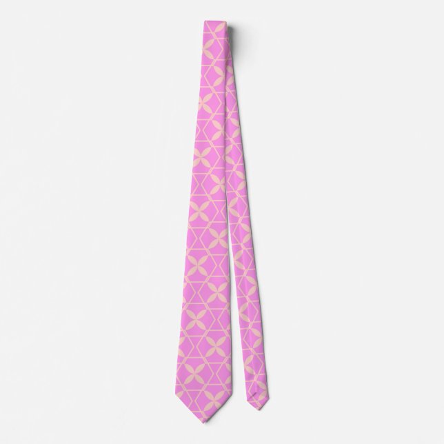 Corbata Patrón de resumen rosado del almacenista. (Anverso)