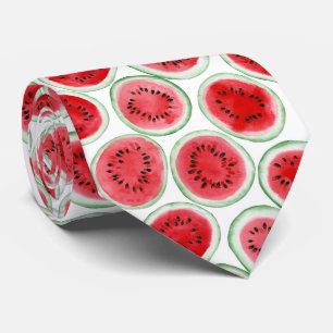 Corbata Patrón de rodajas de sandía