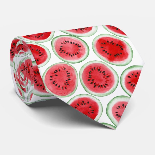 Corbata Patrón de rodajas de sandía (Enrollado)