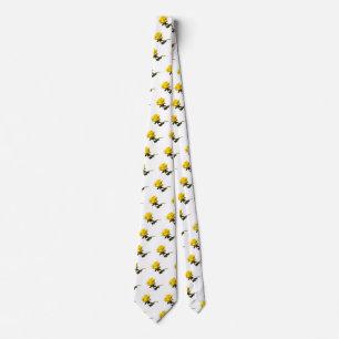 Corbata Patrón de rosa amarillo aislado