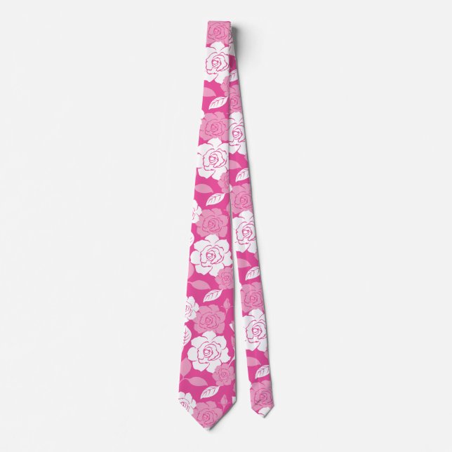 CORBATA PATRÓN DE ROSA (ROSA) (Anverso)