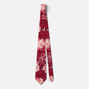 Corbata Patrón de rosa sin costuras Crimson & Blush