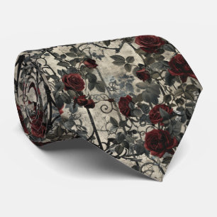 Corbata Patrón de Rosas de Jardín Gótico de Victoria