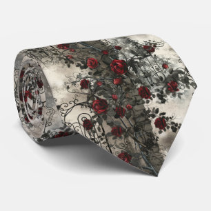 Corbata Patrón de Rosas de Jardín Gótico de Victoria